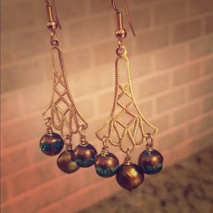 Boho Chic Ornate Drop Earrings